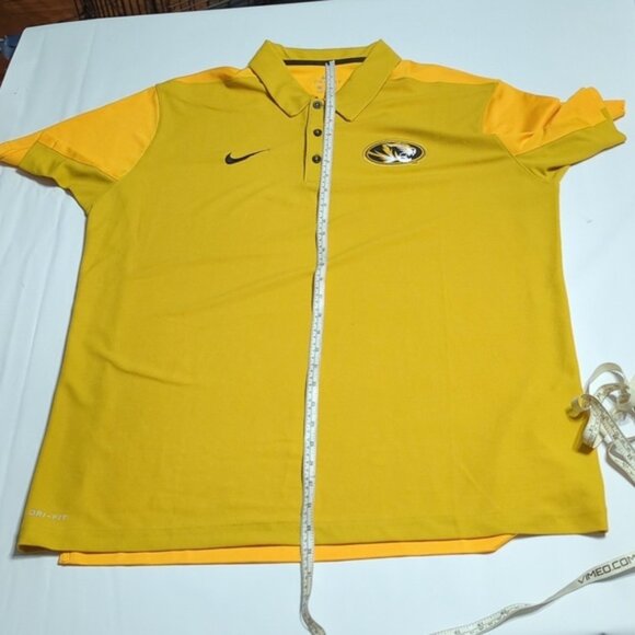 Nike Mizzou Men's Shirt Dri-Fit Polo Tigers Gold Yellow University Missouri XL - Picture 6 of 10